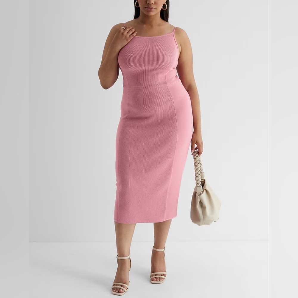 Express Pink Midi Dress
